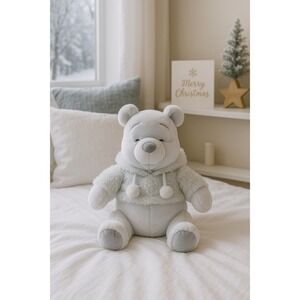 Winnie The Pooh Plush White Disney Store Snowflake Pals Christmas 12" Festive
